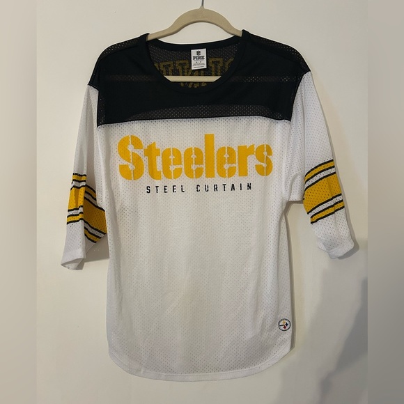 PINK Tops - Victorias Secret Pink women’s Steelers jersey. Size M